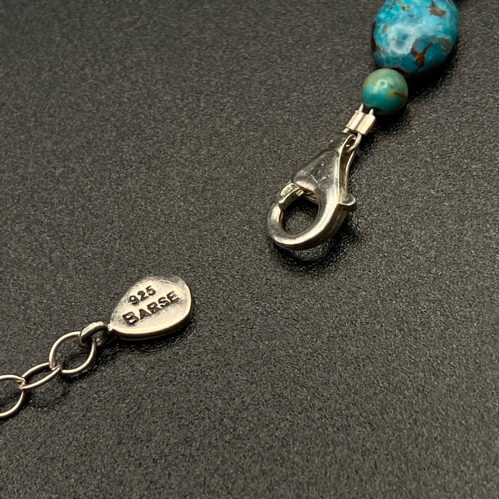 Barse Necklace Blue Stone Beaded Sterling Silver 16-18 Inch - Picture 7 of 8